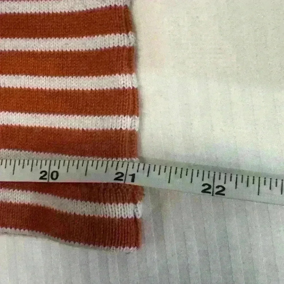 π₯ Fossil Addison burnt Orange Stripe knit Dress Size medium casual school summer - Picture 13 of 13